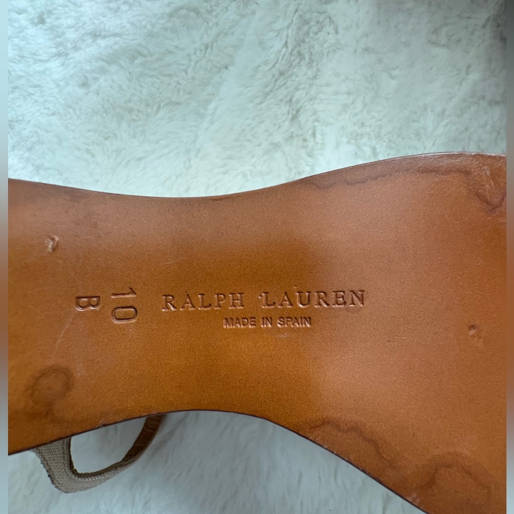 Ralph Lauren Floral Sandals - Cream and Tan - Picture 4 of 5